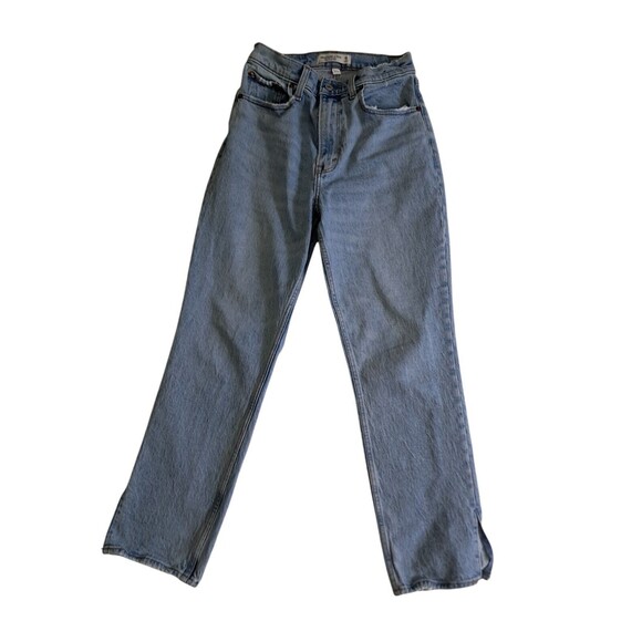 Abercrombie & Fitch Jeans 90s Straight Ultra High Rise Curve Love Light Womens 2 - Picture 1 of 12